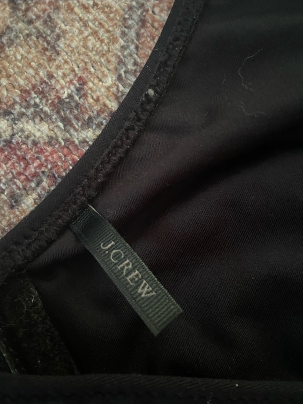 J. Crew Black Bralette with White Rope Tie Straps - Picture 3 of 3